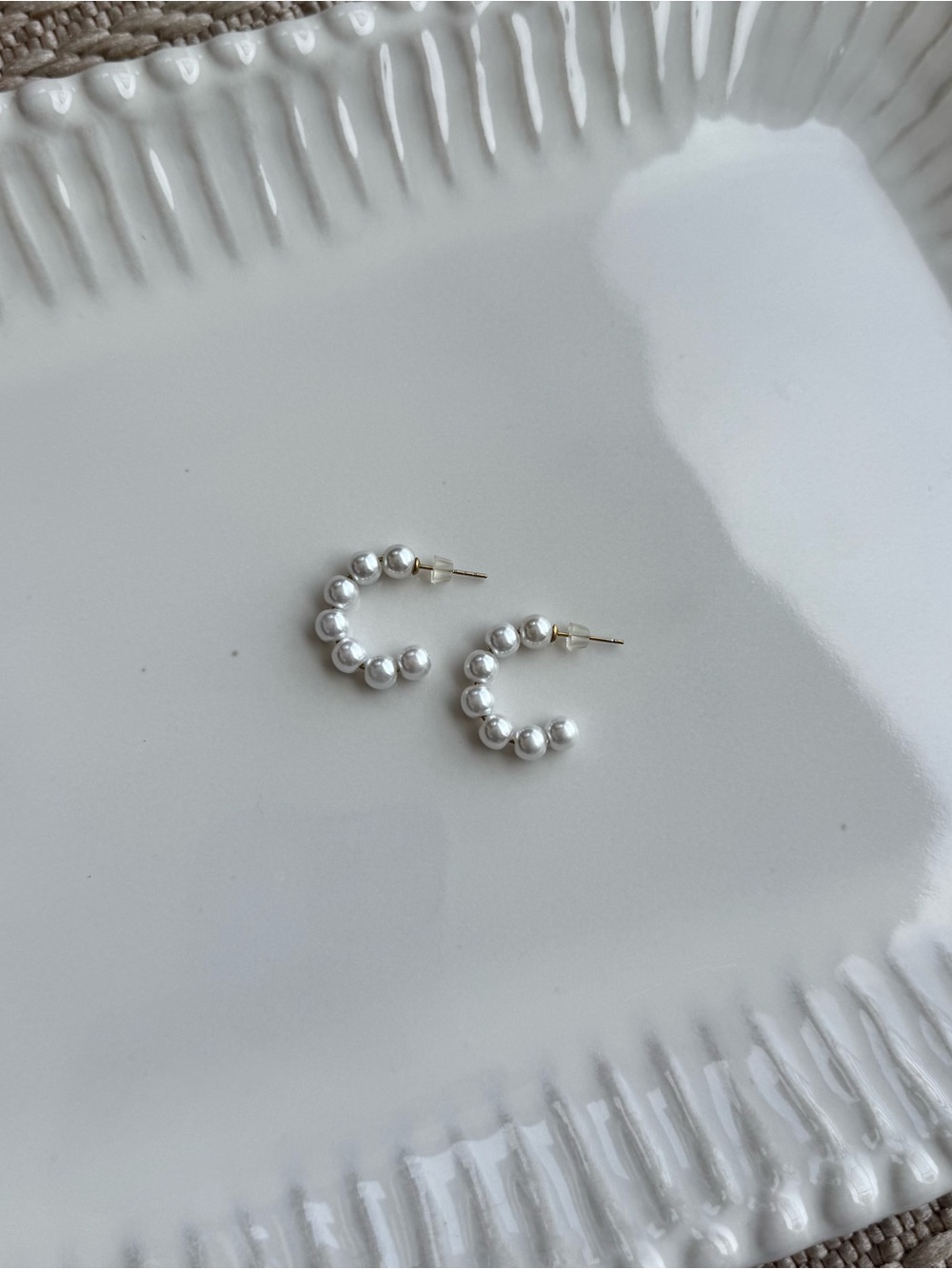 Pearl Hoop Earrings